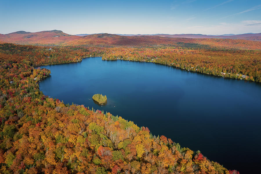 Newark Pond, Vermont Fall Foliage - North End - October 2022 Photograph by John Rowe