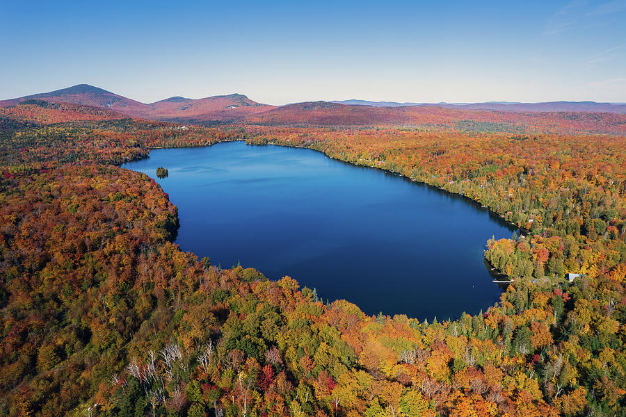 Newark Pond, Vermont Fall Foliage - October 2022 Photograph by John Rowe