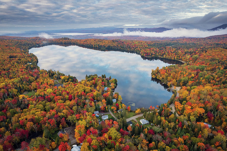 Newark Pond Vermont Fall Reflection #3 Photograph by John Rowe