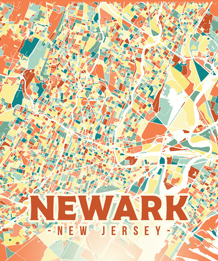 Newark US map Digital Art by Alexandru Chirila - Fine Art America