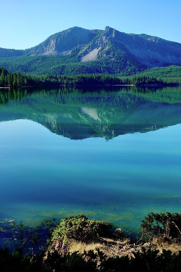 Newberry Volcano reflection Photograph by Brent Bunch