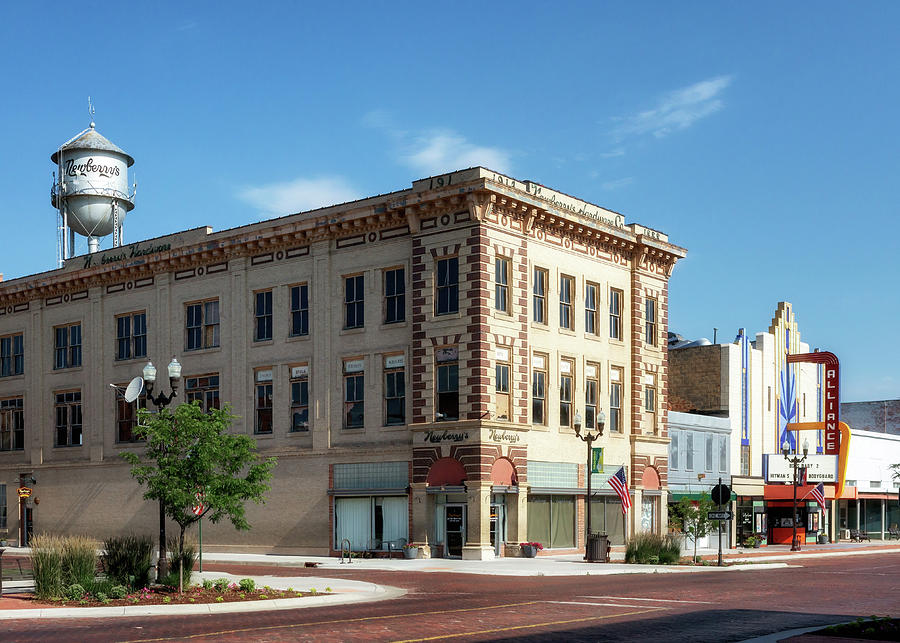 Newberrys Hardware and the Alliance Theater - Alliance Nebraska Photograph by Susan Rissi Tregoning