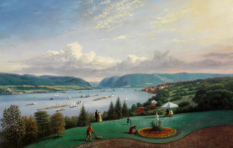 Boat Painting - Newburgh On The Hudson by Mountain Dreams