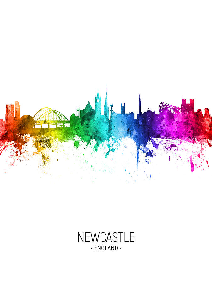 Newcastle England Skyline #46 Digital Art by Michael Tompsett