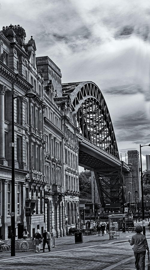Newcastle Tyne Bridge Monochrome Photograph by Jeff Townsend
