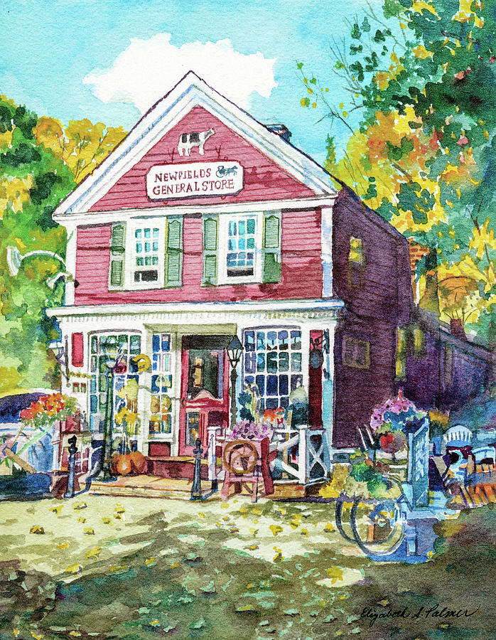 Newfields Country Store Painting by Elizabeth Palmer