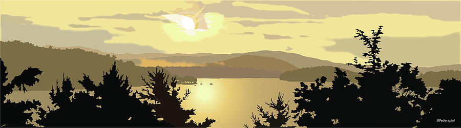 Sunset Digital Art - Newfound Gold by Marian Federspiel