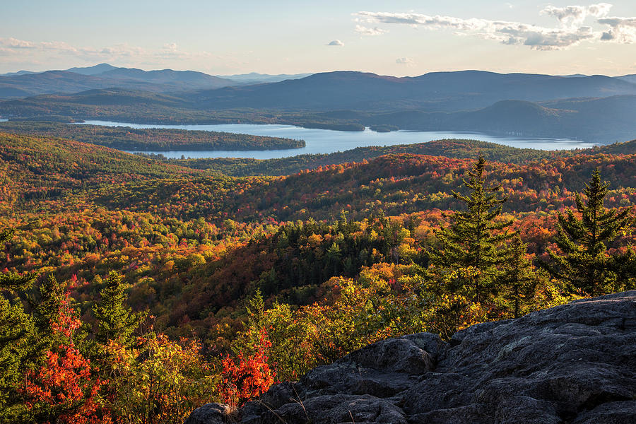 Newfound Lake Autumn Sun Photograph by White Mountain Images
