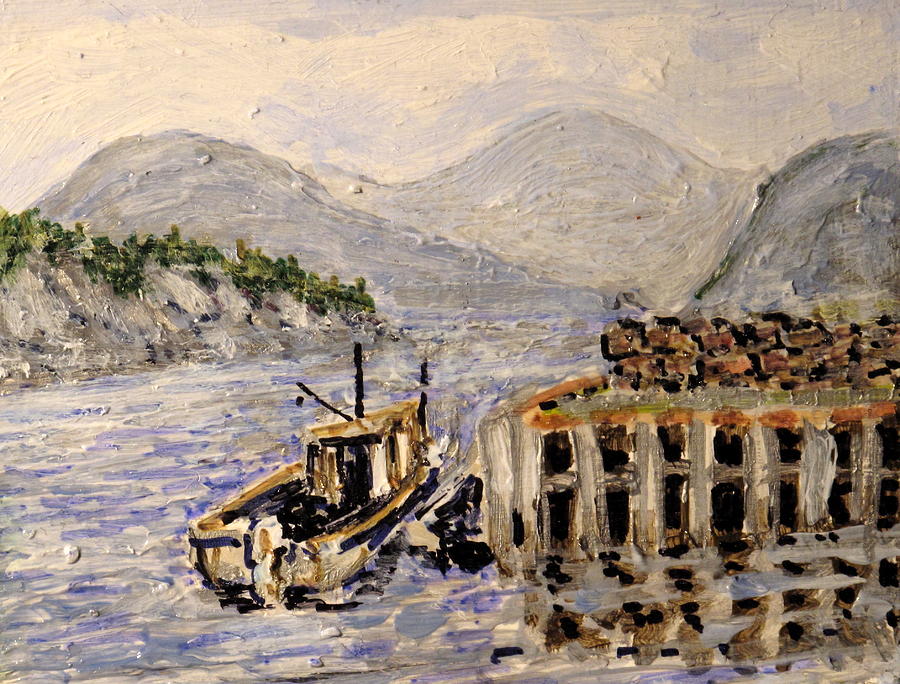 Newfoundland At The Wharf Painting by Ian  MacDonald