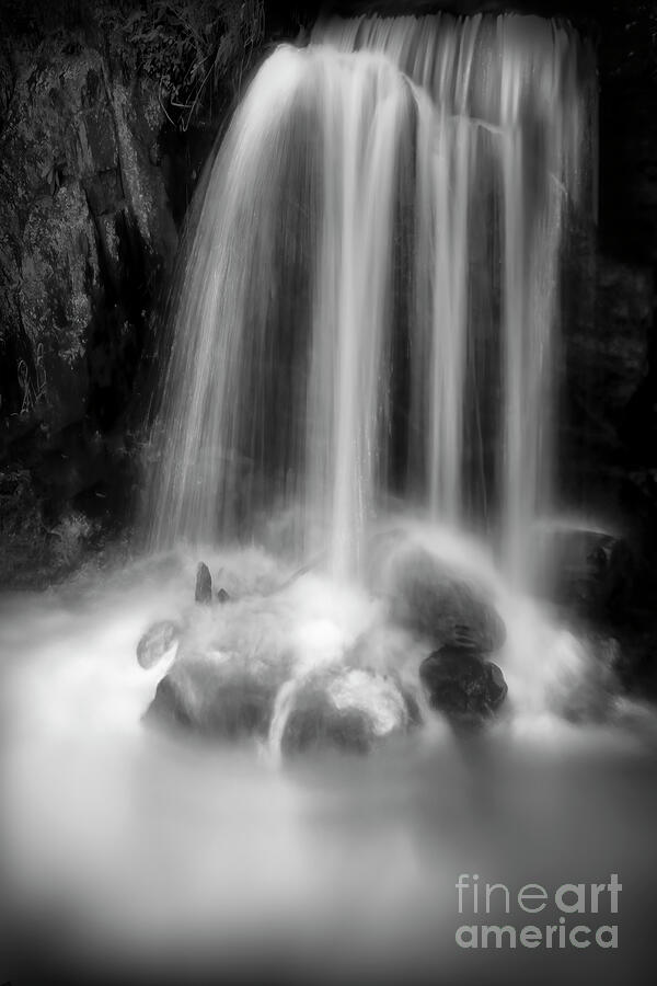 Newland Waterfalls in Black and White Photograph by Shelia Hunt