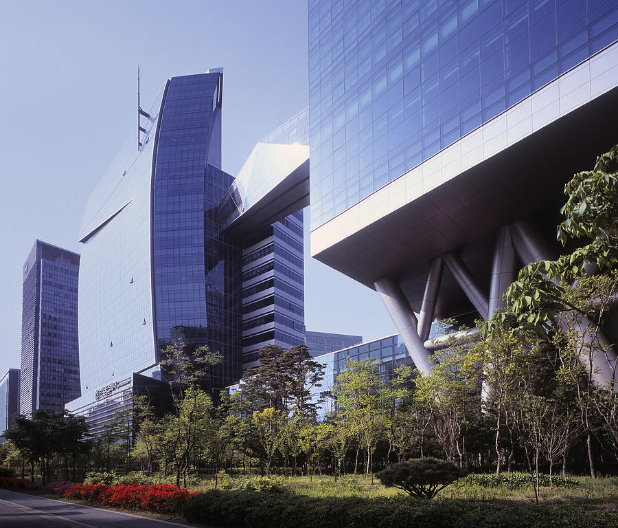 Newly built office buildings, Seoul, South Korea Photograph by EschCollection