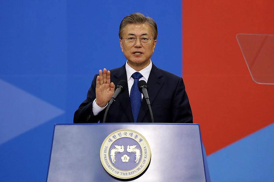 Newly Elected Moon Jae-in Starts His Presidency Photograph by Chung Sung-Jun