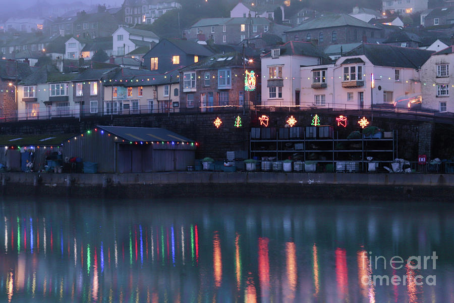 Newlyn Strand at Christmas Photograph by Terri Waters