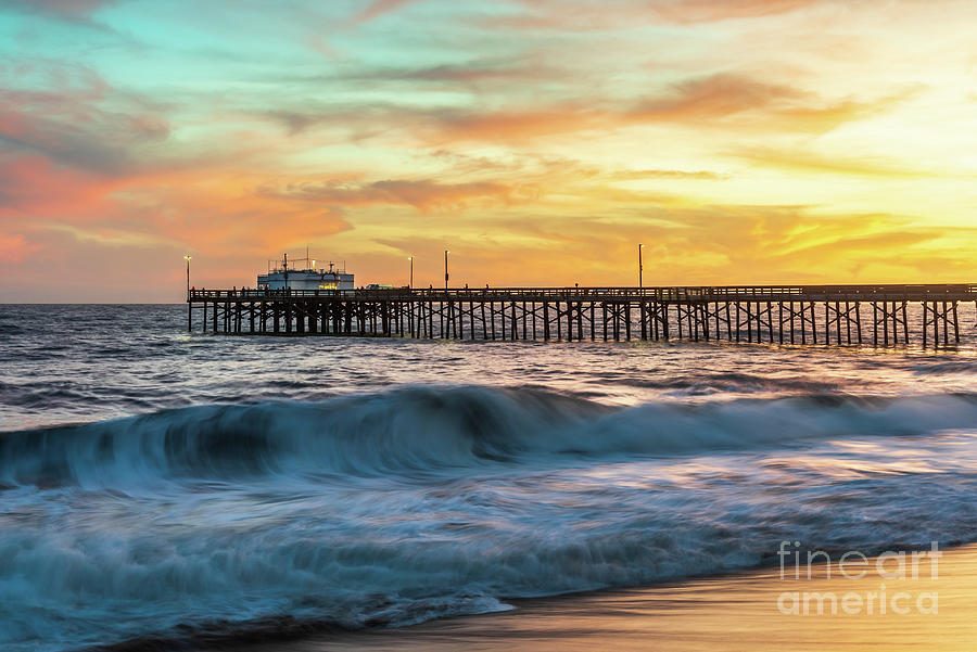 Newport Beach Balboa Pier at Sunset Photo Photograph by Paul Velgos