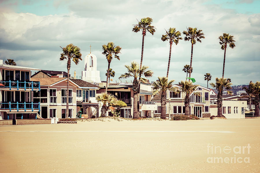 Newport Beach California Oceanfront Homes Photo Photograph by Paul Velgos