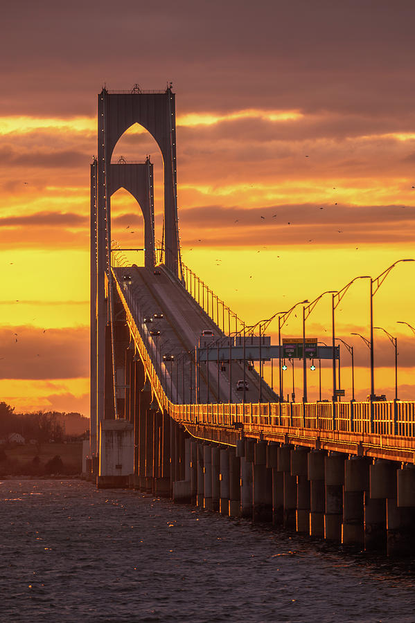 Newport Bridge Photograph by Andrew Brooks - Fine Art America