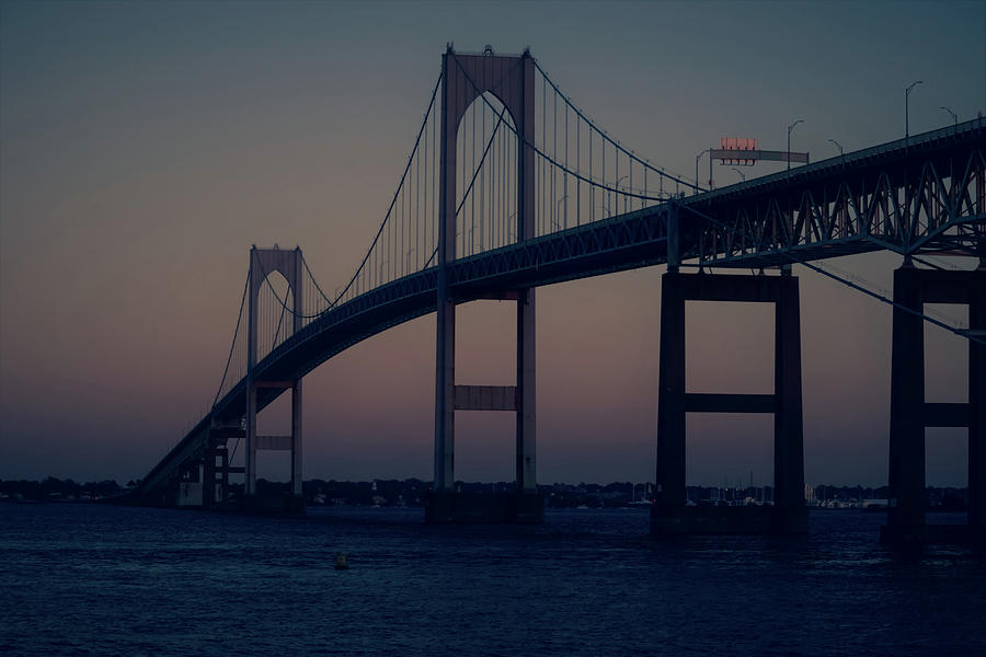 Newport Bridge At Sunset Photograph