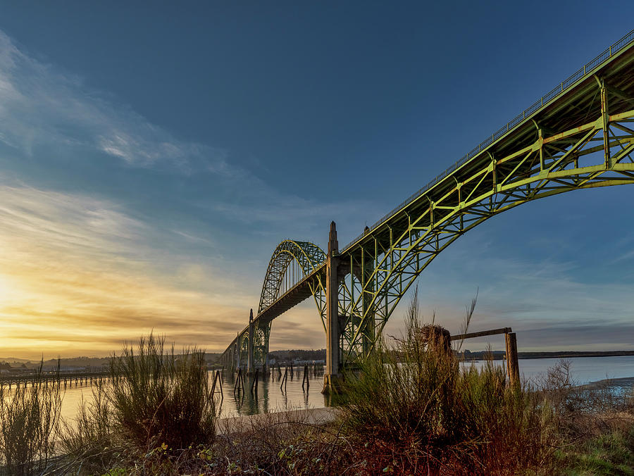 Newport Bridge Morning  Photograph by Bill Posner