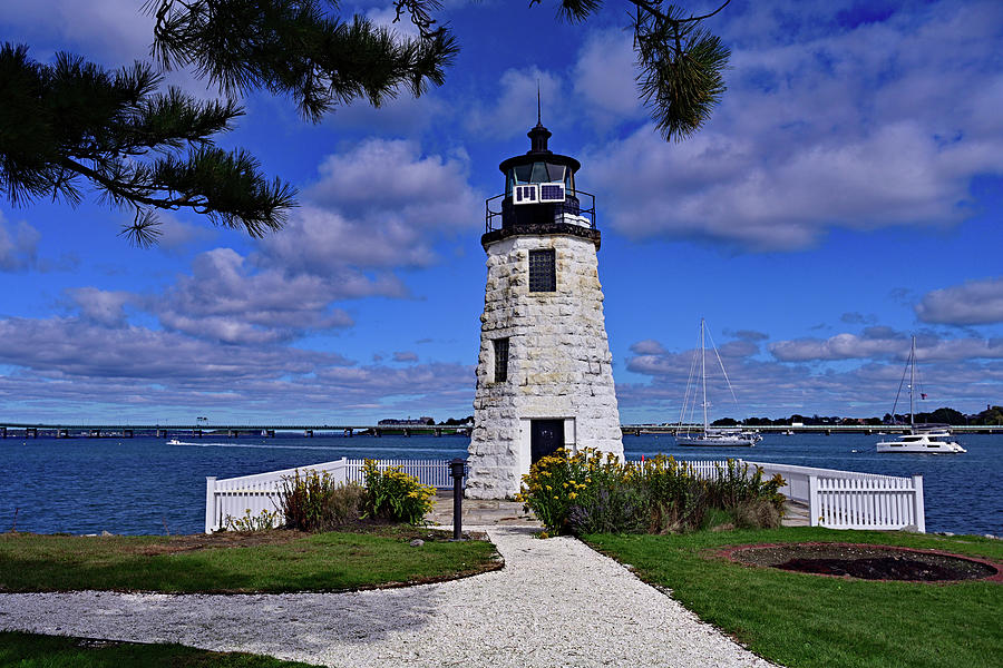 Newport Harbor Lighthouse Photograph by Ben Prepelka