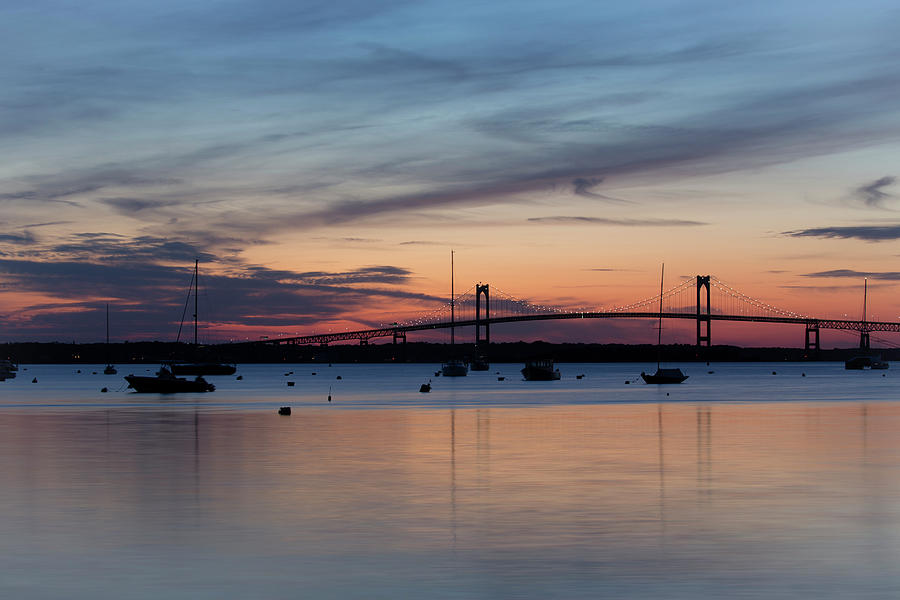 Newport Rhode Island Sunset On The Harbor Photograph by Andrew Pacheco