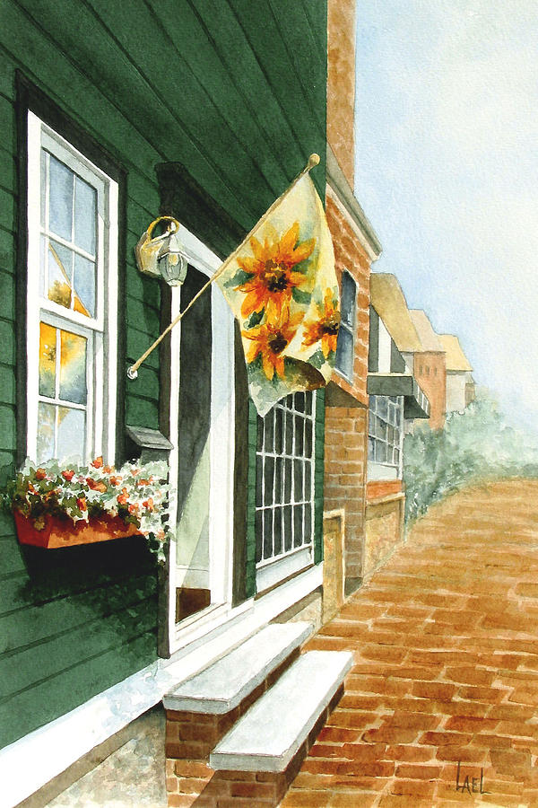 Newport Storefront Painting by Lael Rutherford
