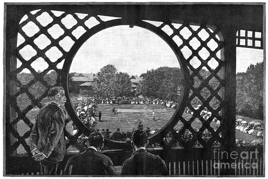 Newport Tennis Championships, 1885 Drawing by Granger