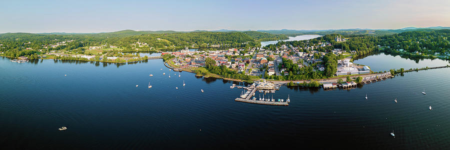 Newport, Vermont Waterfront Panorama - August 2023 Photograph by John Rowe