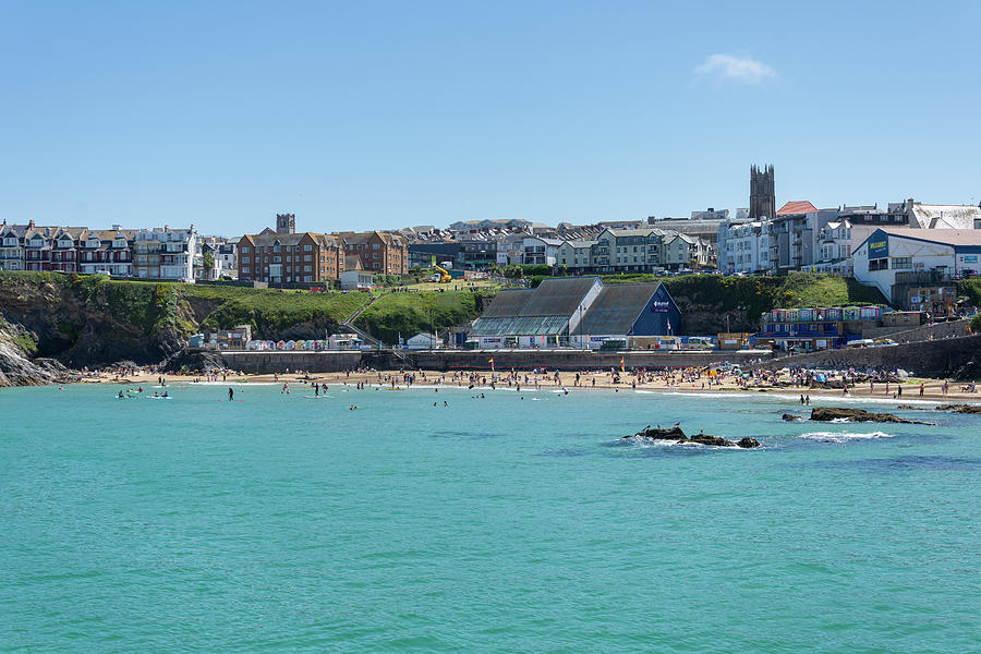 Newquay beach Photograph by Steev Stamford