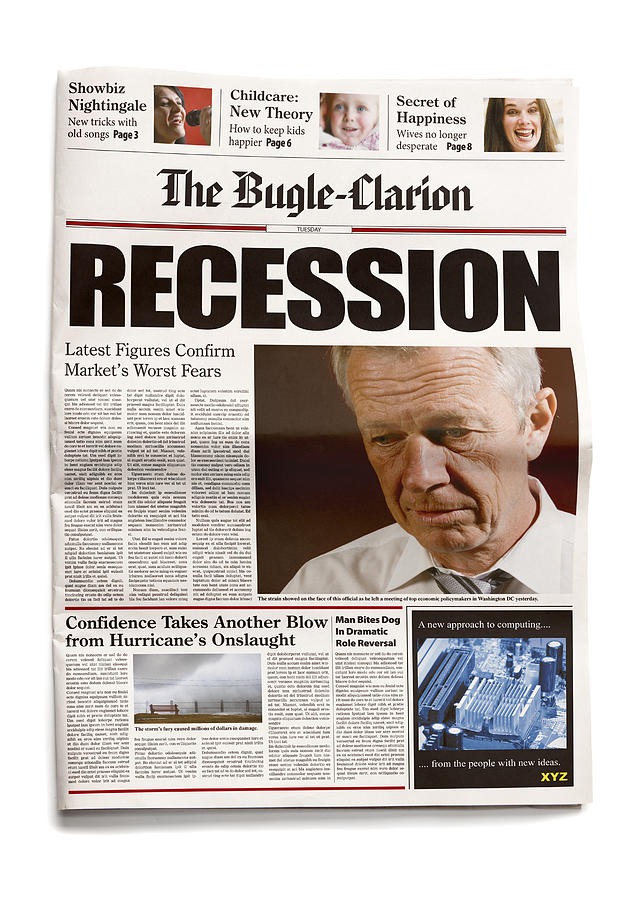 Newspaper: Recession Photograph by RapidEye