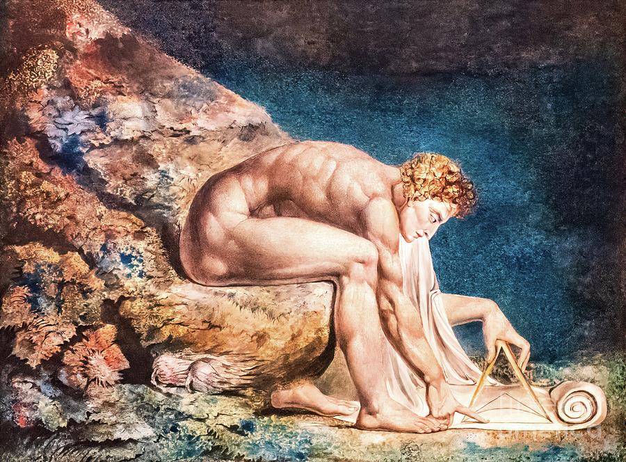 Newton by William Blake 1805 Painting by William Blake