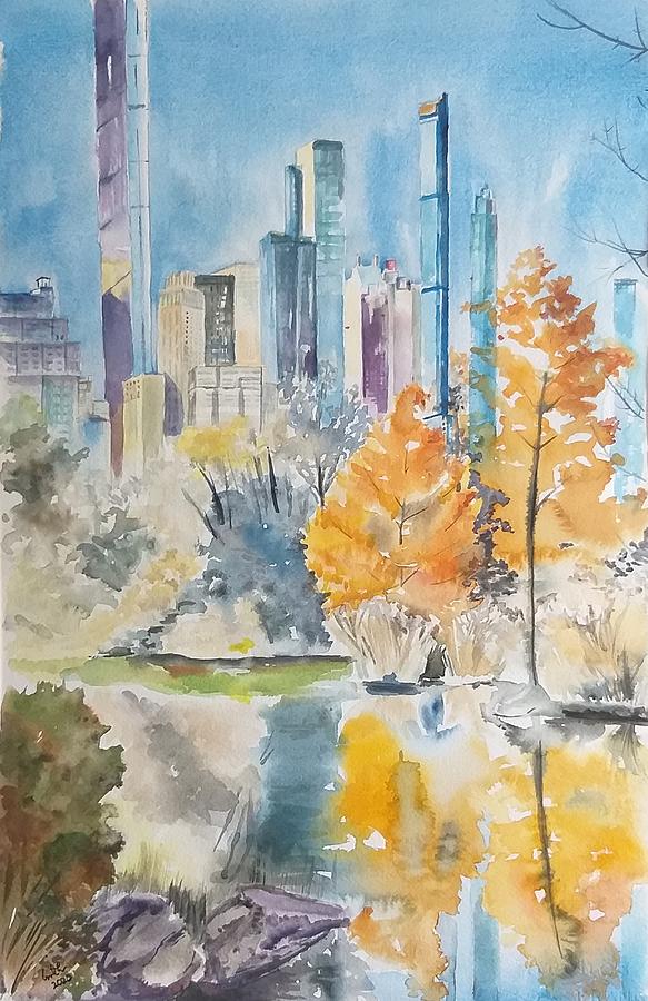 New york cityscape  Painting by Geeta Yerra