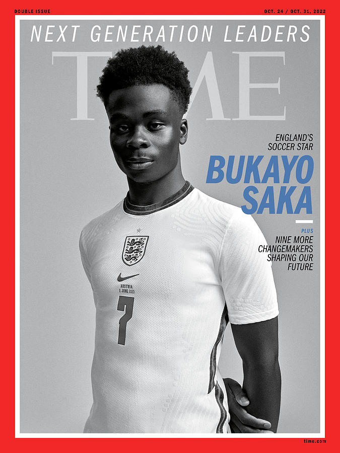 Next Generation Leaders - Bukayo Saka Photograph by Photograph by Campbell Addy for TIME
