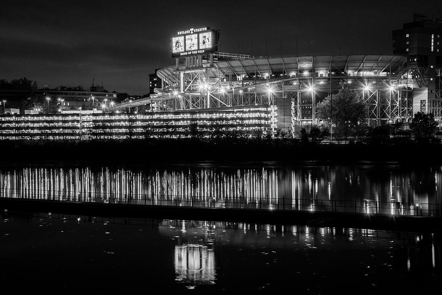 Neyland Stadium, Night Time On The River Photograph by Marcy Wielfaert