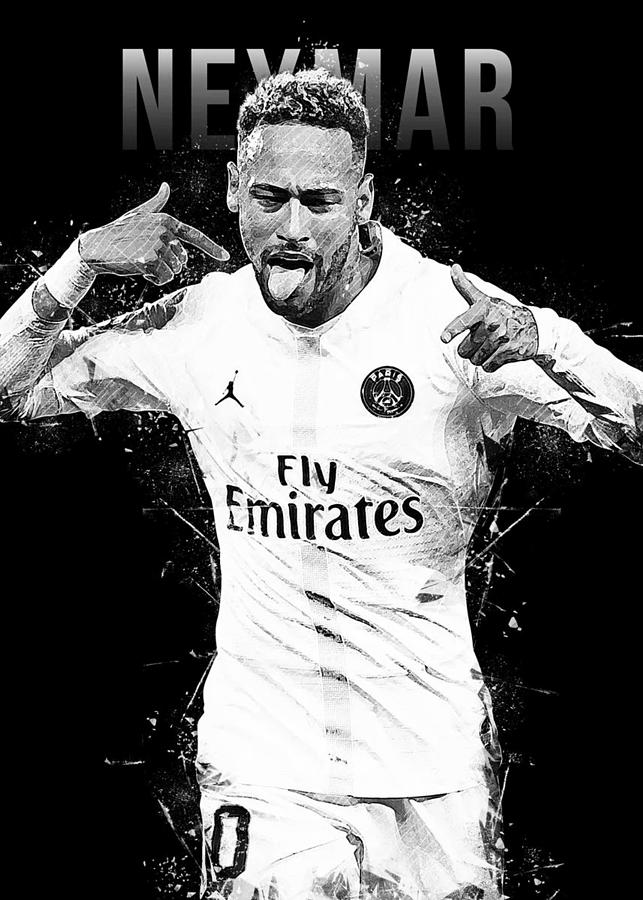 Neymar Digital Art by Decor Studio