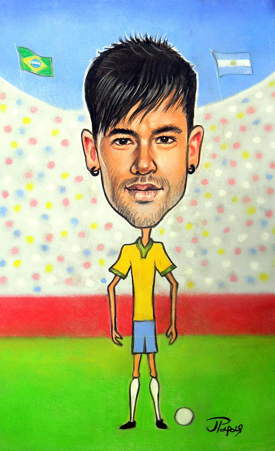 Neymar Pastel By Dimitris Papadakis - Fine Art America