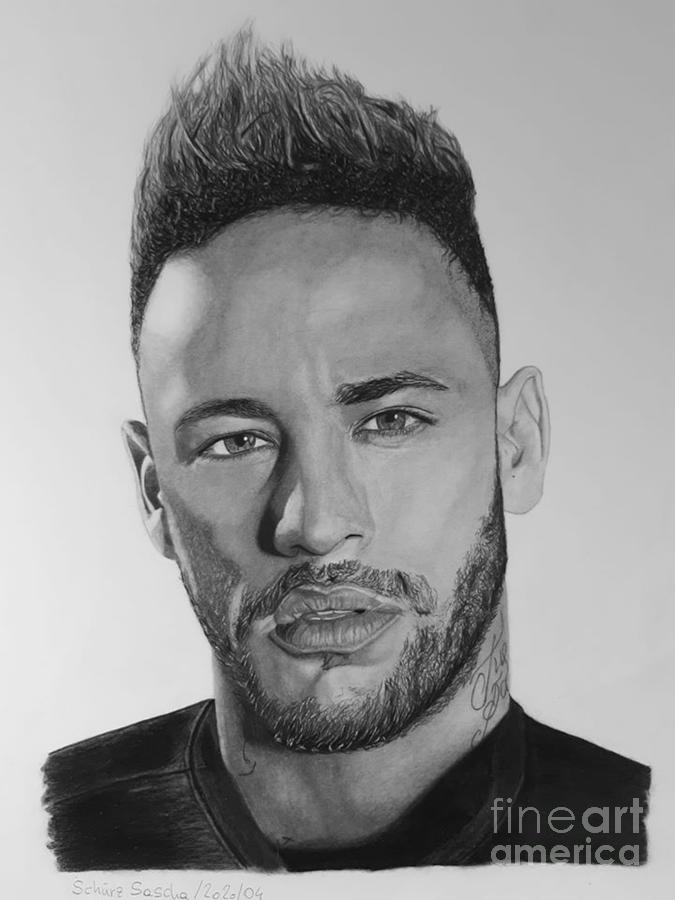 Neymar Jr drawing Drawing by Art by Sascha Schuerz  Pixels