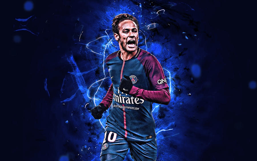 Neymar JR joy brazilian footballers goal PSG Ligue 1 football stars ...