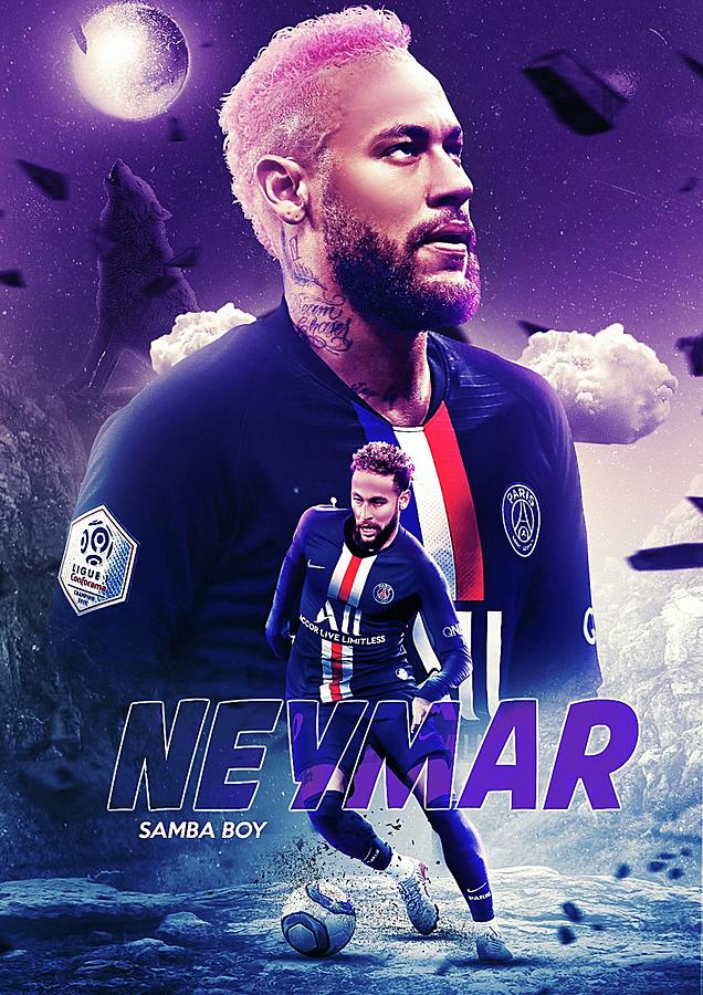 Neymar JR Digital Art by Yopi Coles | Pixels