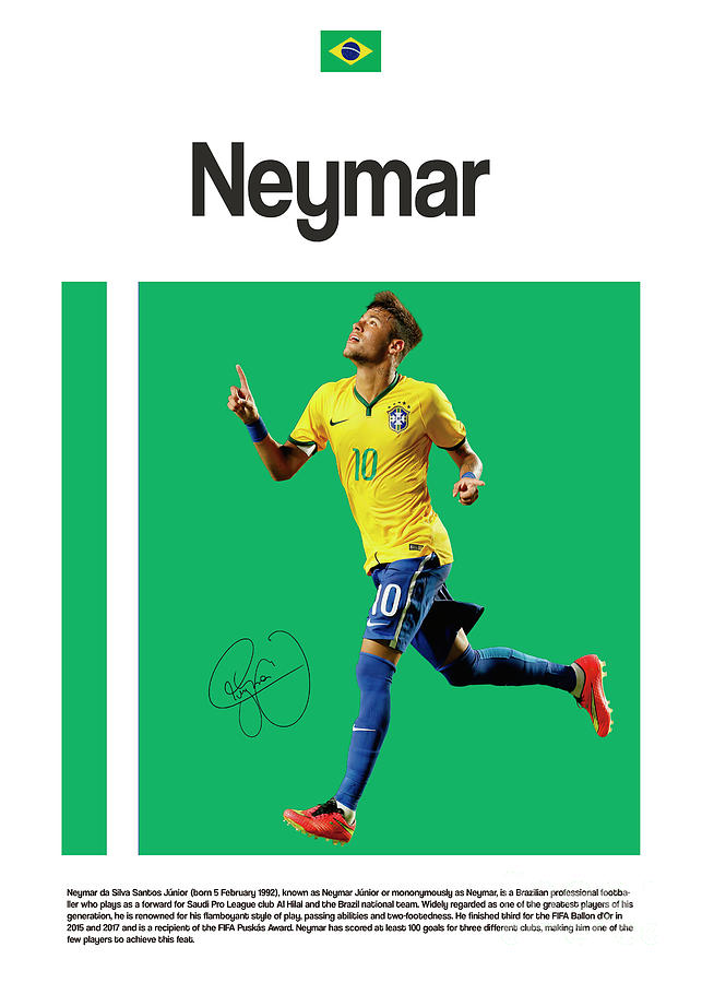 Neymar poster Painting by Pablo Romero - Fine Art America