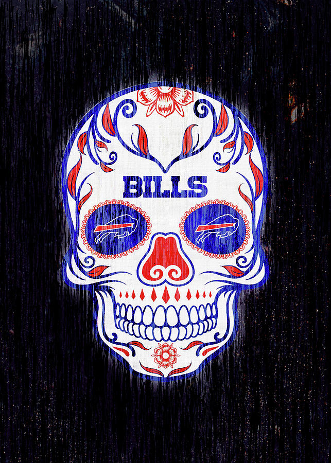 Buffalo Bills Sugar Skull Statue