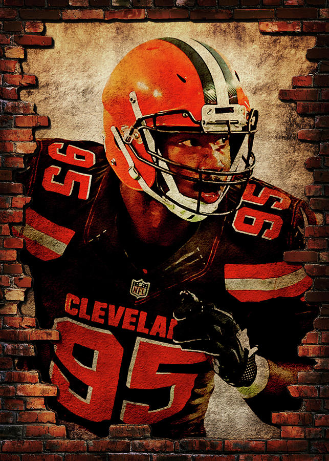 NFL Cleveland Browns Player Myles Garrett Mylesgarrett Myles Garrett  Myleslorenzgarrett Myles Lorenz Shower Curtain