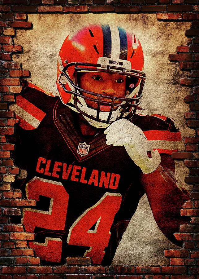 Nick Chubb Browns RB Digital Art by Bob Smerecki - Pixels