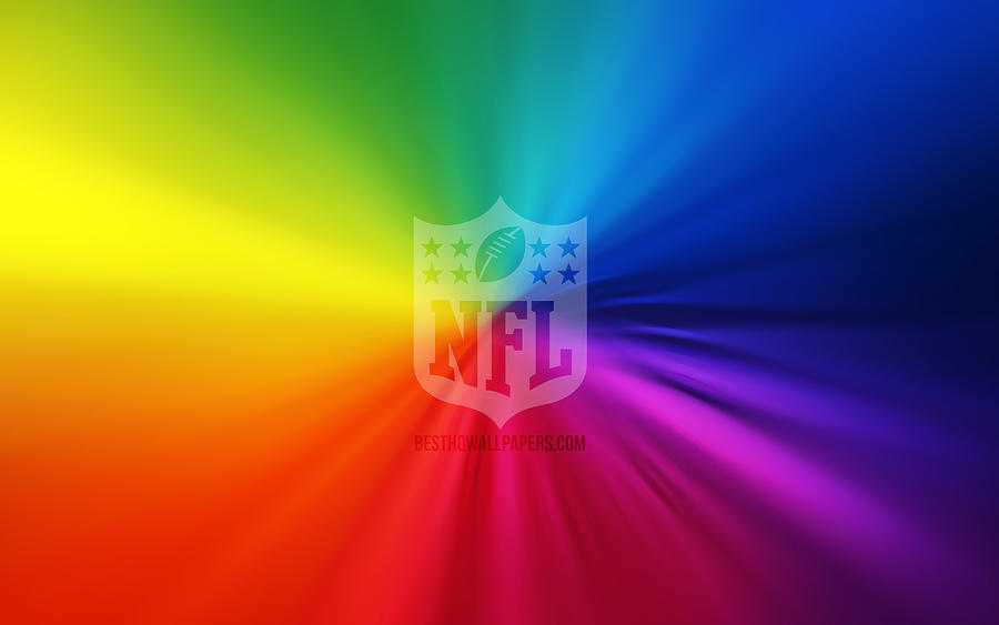 NFL logo vortex rainbow backgrounds National Football League artwork