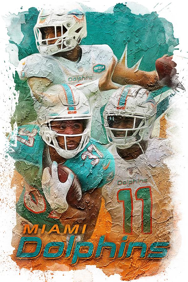 NFL Miami Dolphins Digital Art by Sports Basics - Fine Art America