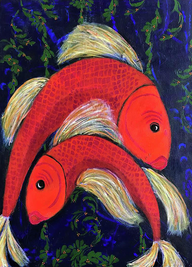Pisces Painting by Sue Gurland