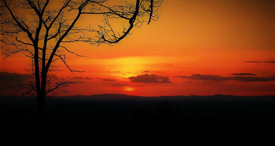 - NH Mountain Sunset 3 Photograph by THERESA Nye