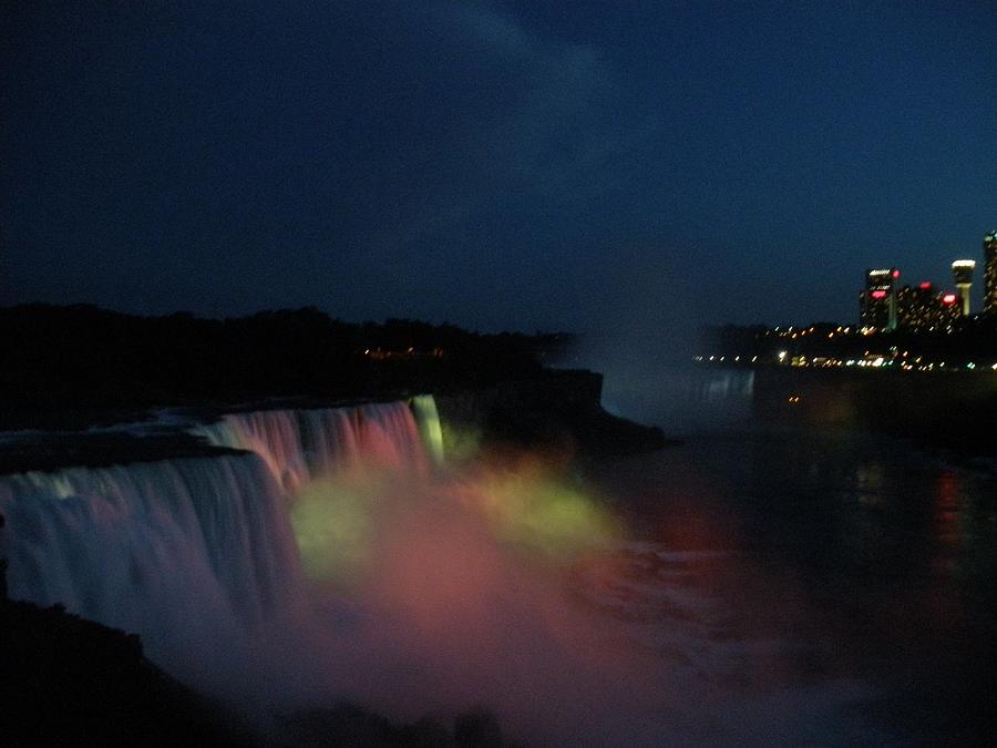 Niagara Falls Night Lights Photograph by Bnte Creations