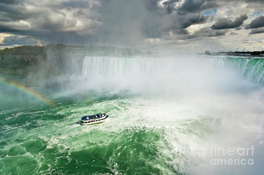 Niagara Falls and Maids of the Mist boat, Ontario, Canada Photograph by Neale And Judith Clark