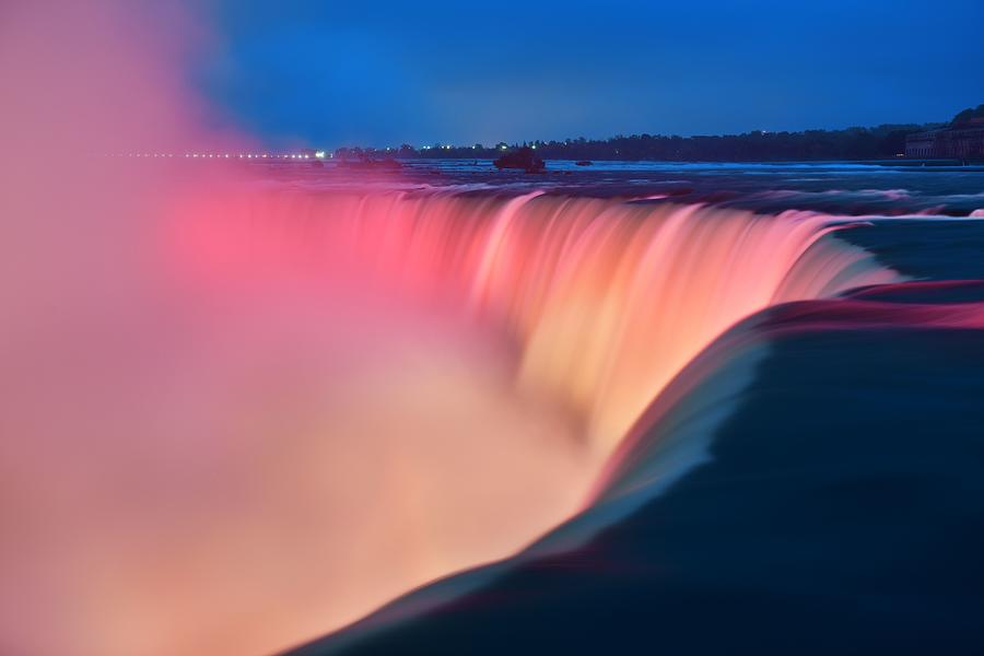 Niagara Falls at night Photograph by Songquan Deng