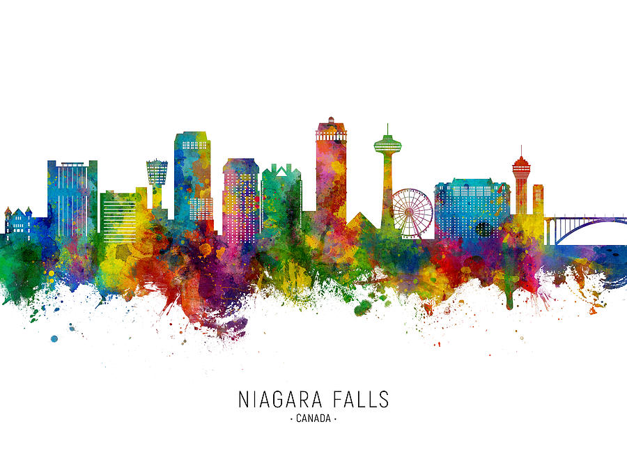 Niagara Falls Canada Skyline #71 Digital Art by Michael Tompsett